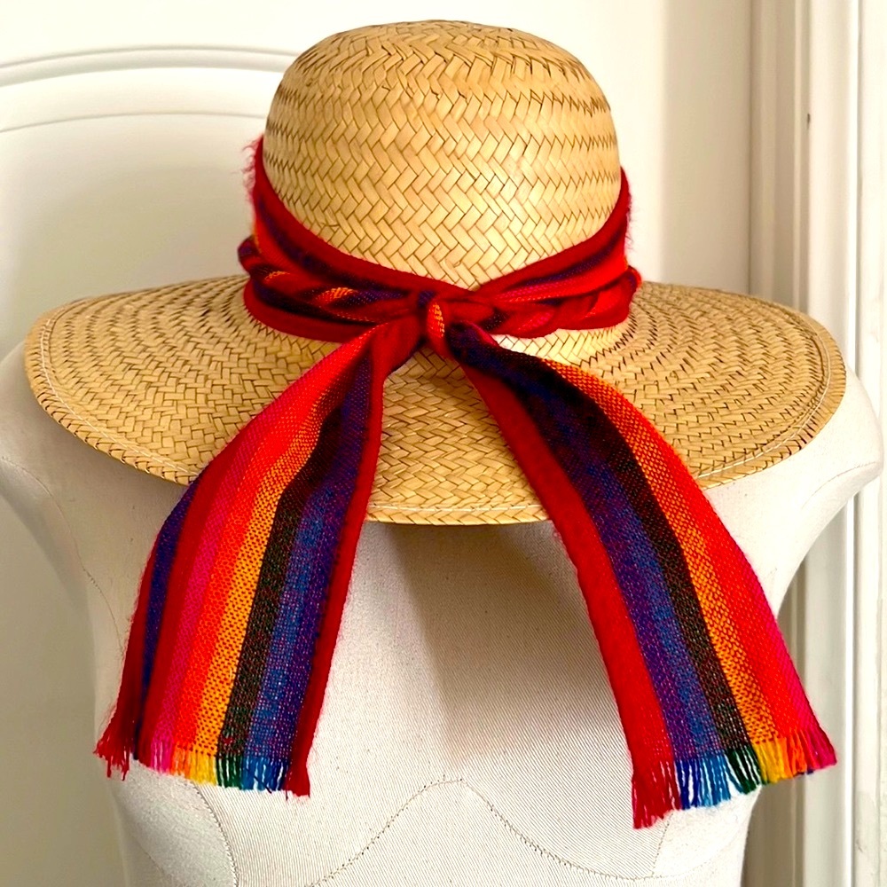 Straw Hat With Colorful Band / Host Pick - Picture 10 of 11